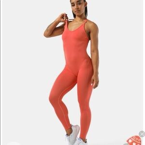 Orange yoga Pilates jumpsuit